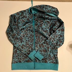 Teal and Gray Under Armour zippered jacket- Size Medium